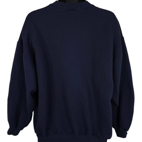 Vintage Bike Blank Sweatshirt Mens Size 2XL Blue 90s Made In USA - Picture 2 of 4